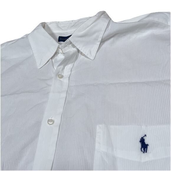 Ralph Lauren Shirt Men 3XLT Tall Seersucker Pony Short Sleeve Casual Button Up - Picture 1 of 8